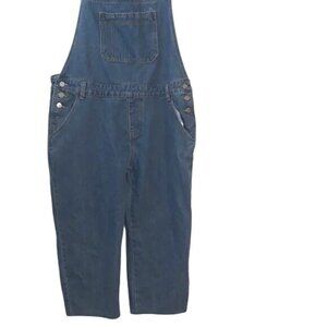 Womens Denim Overalls XL Blue Jean Adjustable Straps With Pockets Casual Style